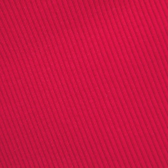 Reformation red cotton ribbed Muse cropped short sleeve tee shirt - Large - Picture 6 of 6